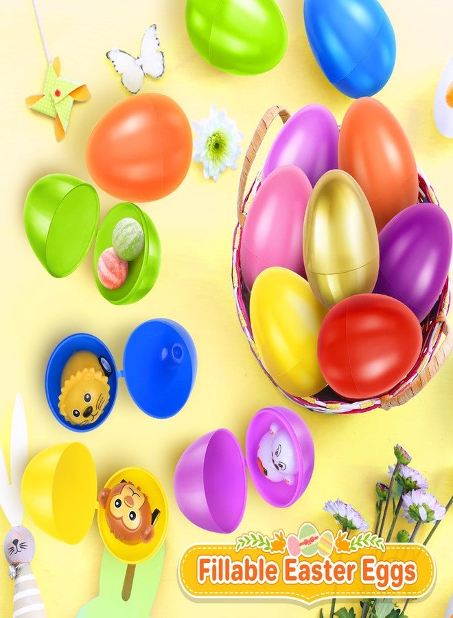 spring flower SpringFlower 2.3” Unfilled Easter Eggs, 60 pcs Colorful Egg Plus 1 Golden Egg, Empty Plastic Eggs Fillable with Candy, Treats, Presents for Toy Basket,Easter Decorations, Toy Egg Basket,Boys & Girls - Image 4