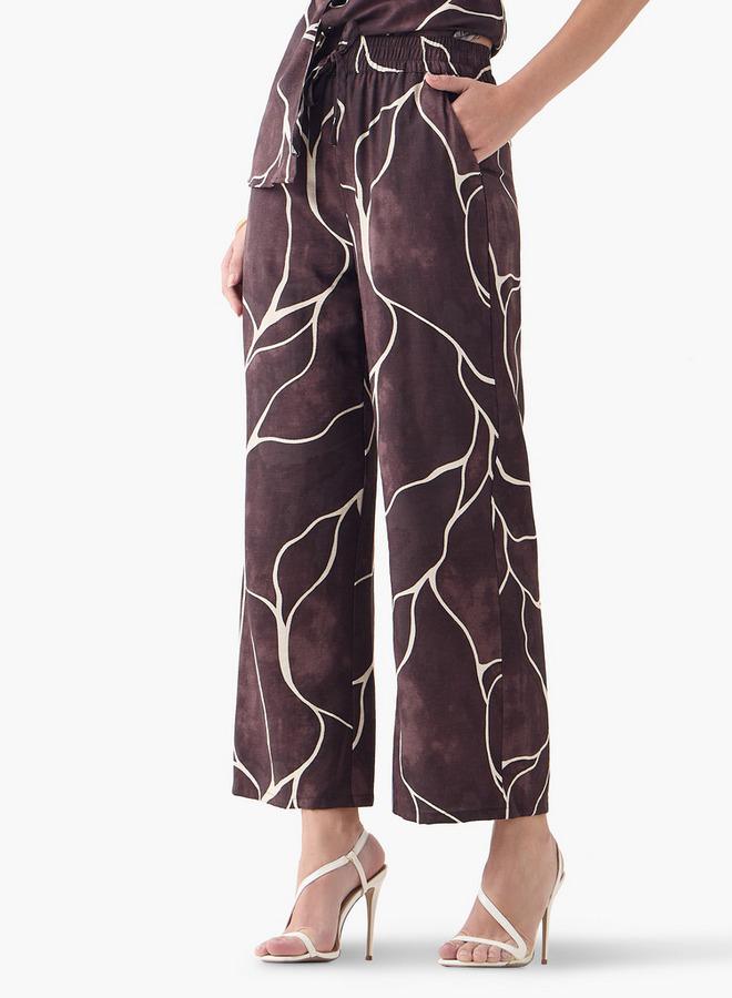 ايكونيك بنطلون مريح مطبوع برباط وجيوب - Image 1