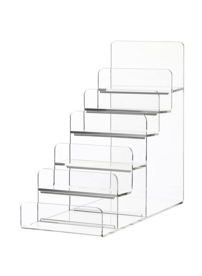 DOITOOL DOITOOL Clear Acrylic Riser Display Shelf 6 Tier, Acrylic Riser Display Stands for Pops Figure, Makeup Organizer, Sunglasses, Wallet, Collection Display for Table, Cabinet, Countertops  - Image 1