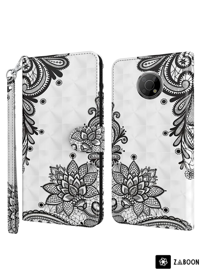 Zaboon Protective Case Cover For Nokia G300 3D Painting Pattern TPU + PU Leather - Image 1