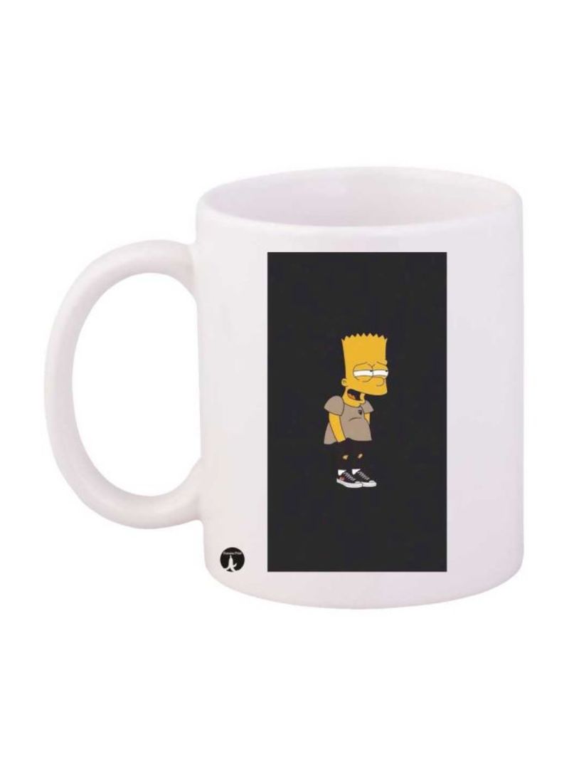 RKN Simpson Printed Mug White/Black/Yellow Standard Size