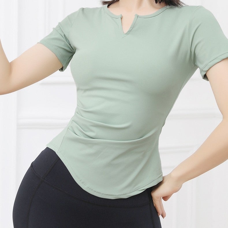 Women's Yoga T-Shirt Tight Fit Short Sleeve Quick Dry - Image 3