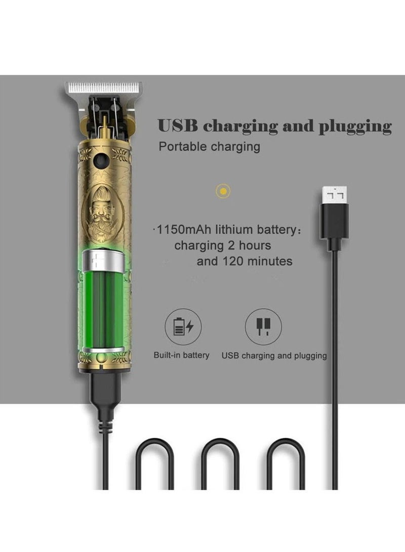 مقصات شعر للرجال، ماكينة حلاقة كهربائية احترافية 6 في 1، ماكينة حلاقة برو لي أوتلاينر للعناية قابلة للشحن بدون سلك، ماكينة قص شعر بتقنية T-Blade، مجموعة قص شعر احترافية للاستخدام المنزلي - Image 3