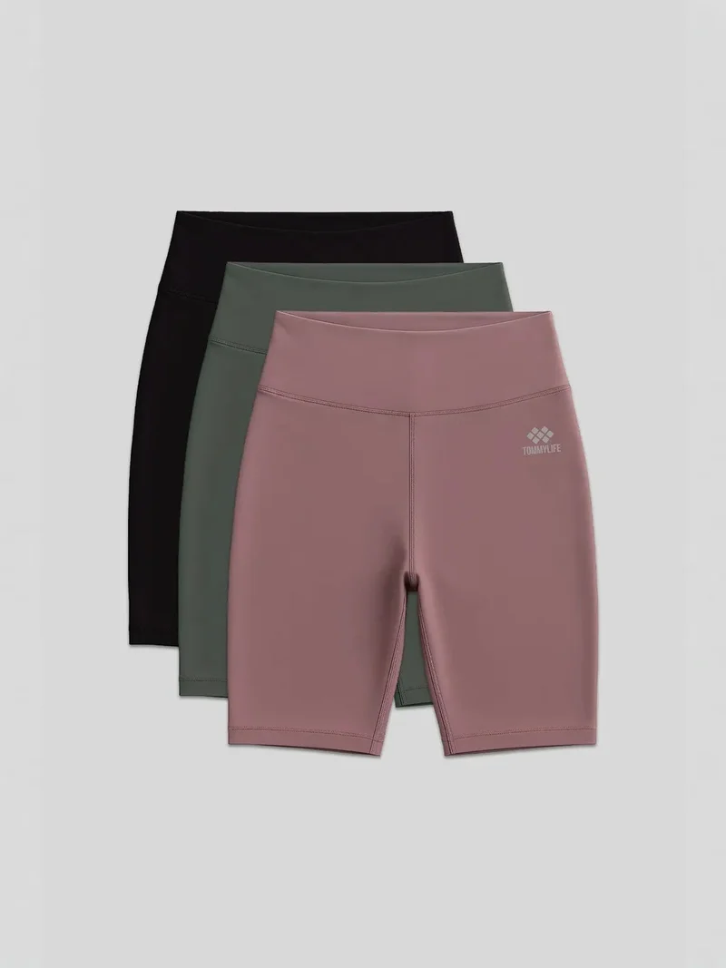 تومي لايف TOMMY Short High-waist Slim-fit Sports Leggings