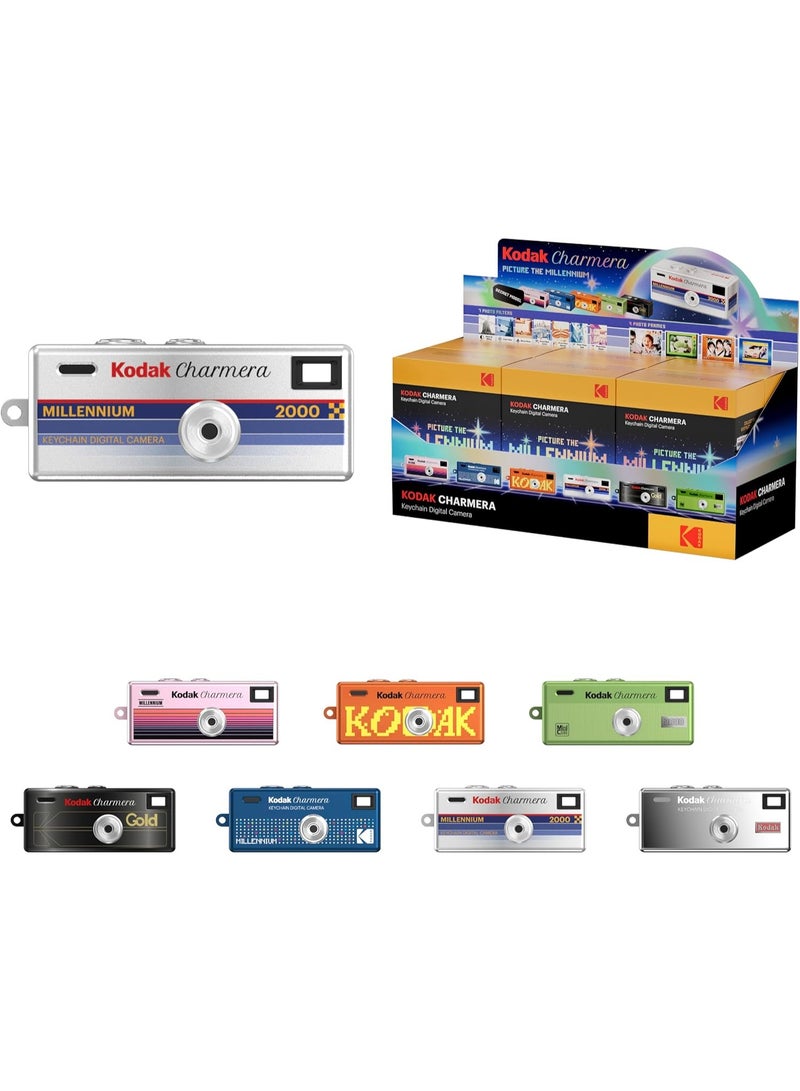 KODAK CHARMERA — Digital camera keychain, "Millennium" series blind box (1 pc); a mini digital camera featuring video recording capability, a bag charm design, 1.6-megapixel resolution, and a Micro SD card slot. - Image 2