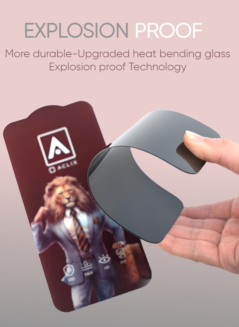 ACLIX Antistatic ESD Dust Proof Premium Quality High Definition Anti-Spy Privacy Tempered Glass Screen Protector Designed For  iPhone 14 - Image 4