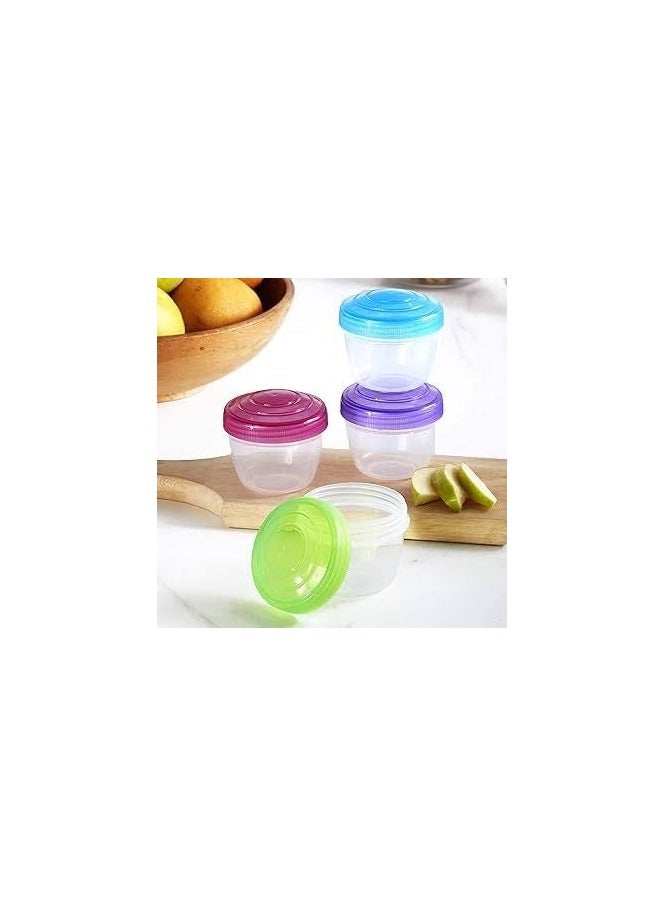 Small yogurt or baby food containers, 4 pieces, random colors - Image 2