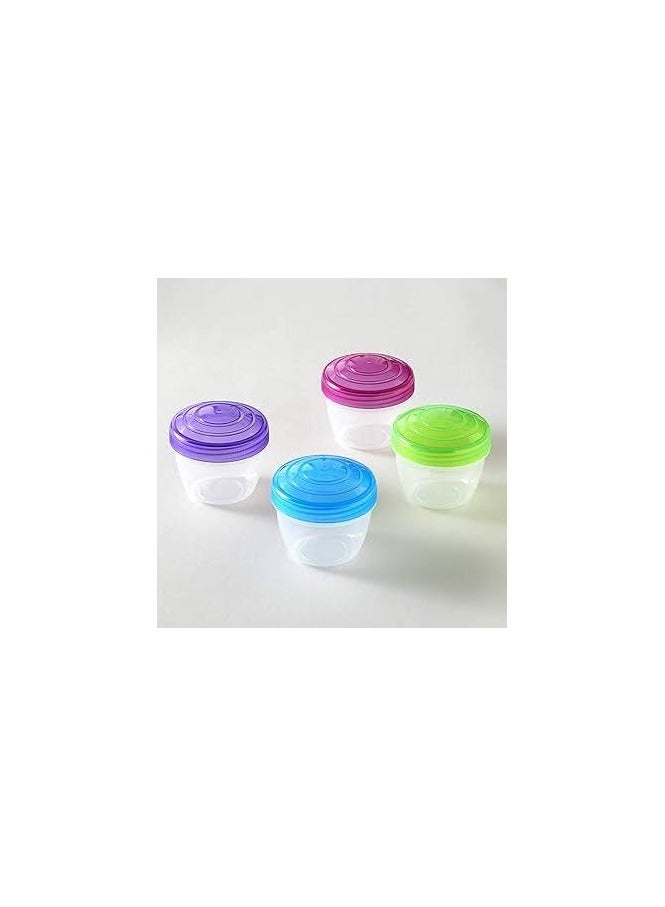 Small yogurt or baby food containers, 4 pieces, random colors - Image 3
