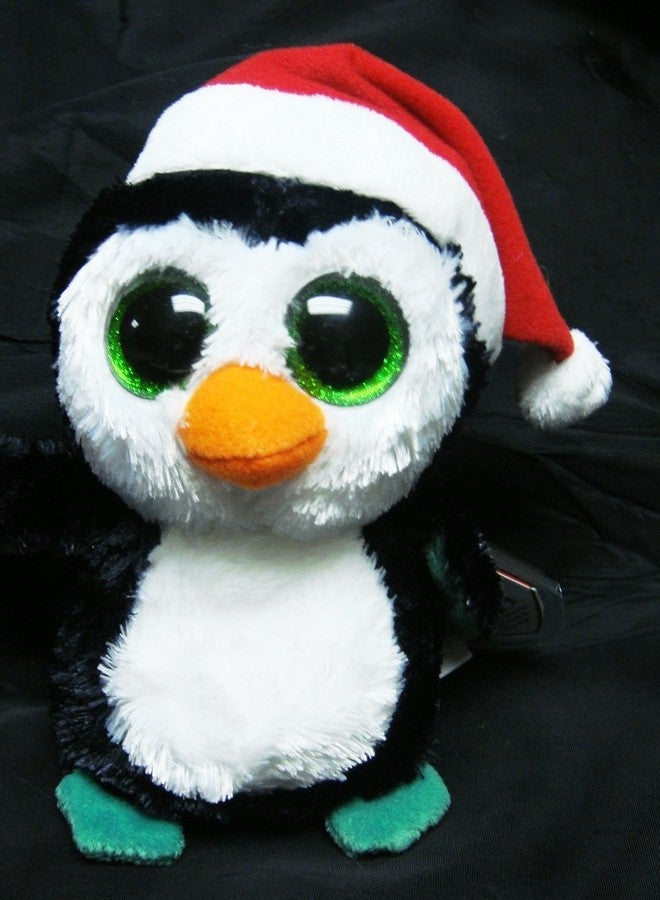Ty's Igloo the Penguin with Santa Hat 6" Beanie Boo-Mint with Mint Tags - Image 4