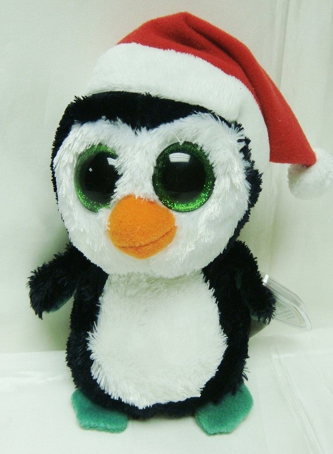 Ty's Igloo the Penguin with Santa Hat 6" Beanie Boo-Mint with Mint Tags - Image 1