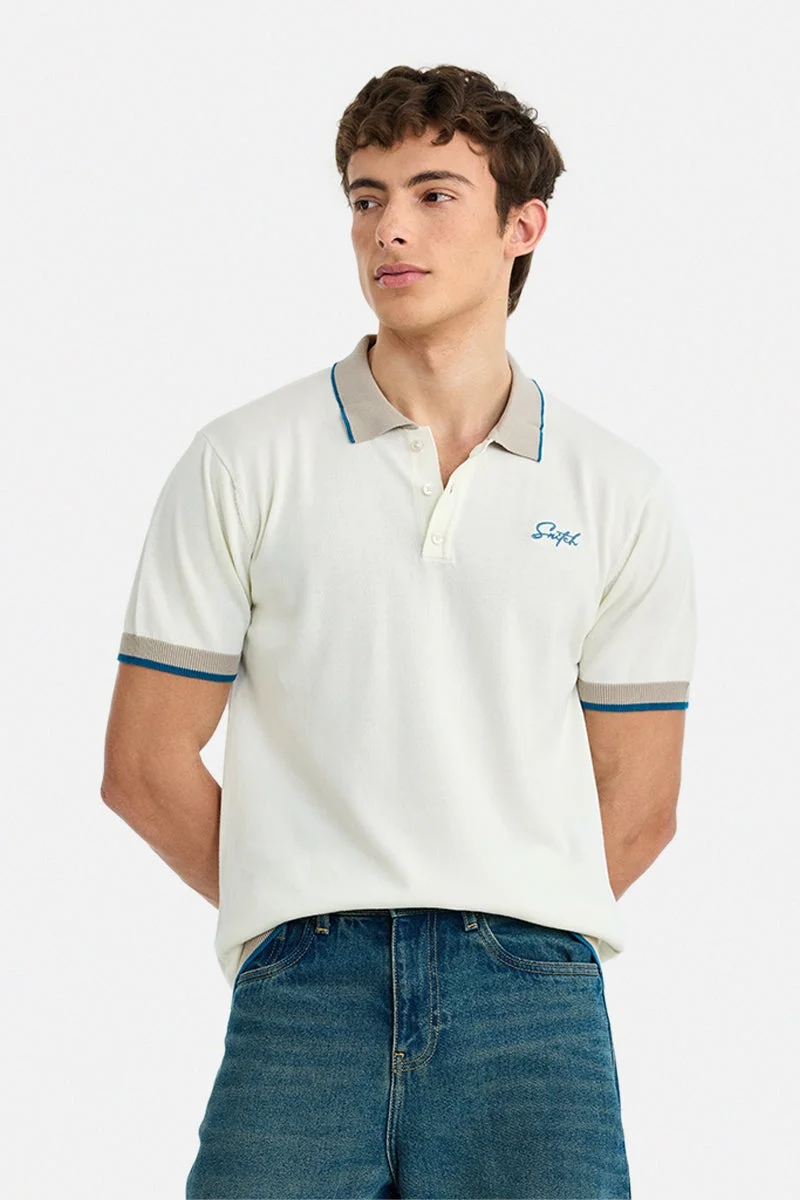 سنيتش White Solid Half Sleeve Regular Fit T-Shirt