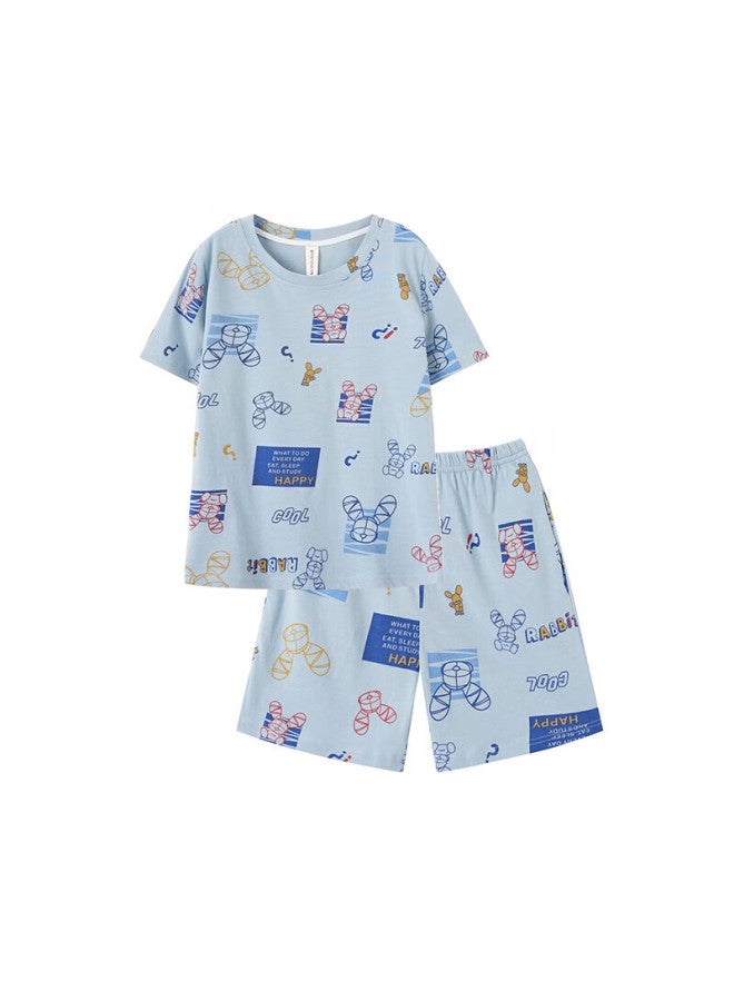 Fenton Fenteng Children's Pajamas For Boys, Breathable Pure Cotton, Spring And Summer Short-sleeve, Suitable For Outdoor Wear, Boys' Clothing, Air Conditioning Wear, Q9984723125 - Image 4