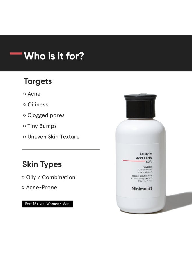 MINIMALIST - 2% Salicylic Acid Everyday Face Wash For Oily/Combination And Acne Prone Skin | Sulphate free - Image 1