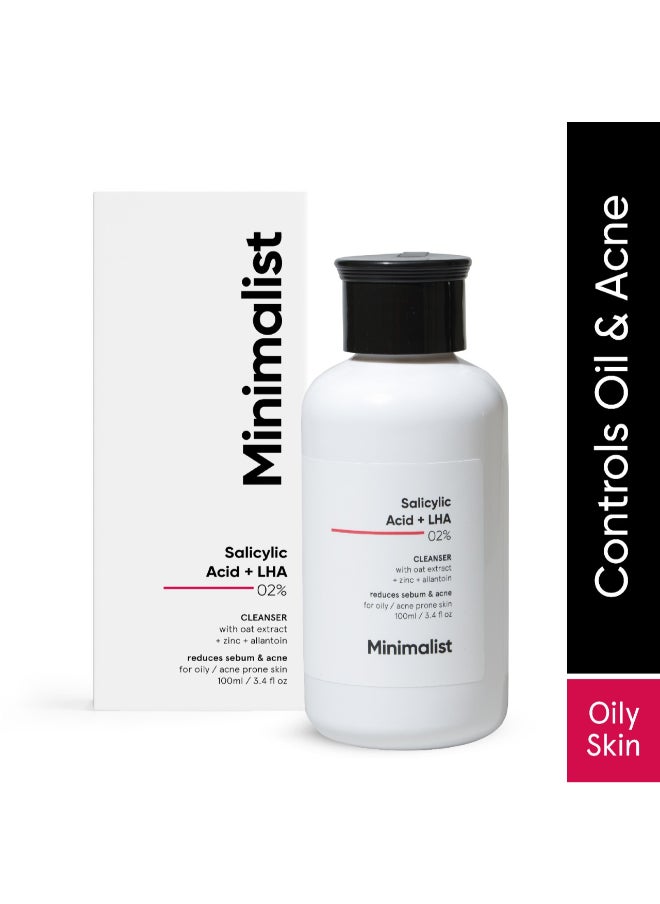 Minimalist 2% Salicylic Acid Everyday Face Wash | Gentle & Normal | For Oily/Combination & Acne Prone Skin | Sulphate free 