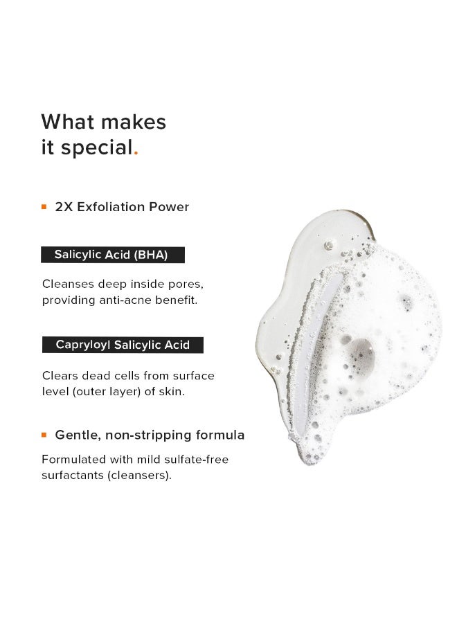 MINIMALIST Anti Acne Face Wash For Oily/Combination Skin| Deep Pore Cleansing & Blackheads |2% Salicylic Acid for Sebum control | Sulphate free - Image 5