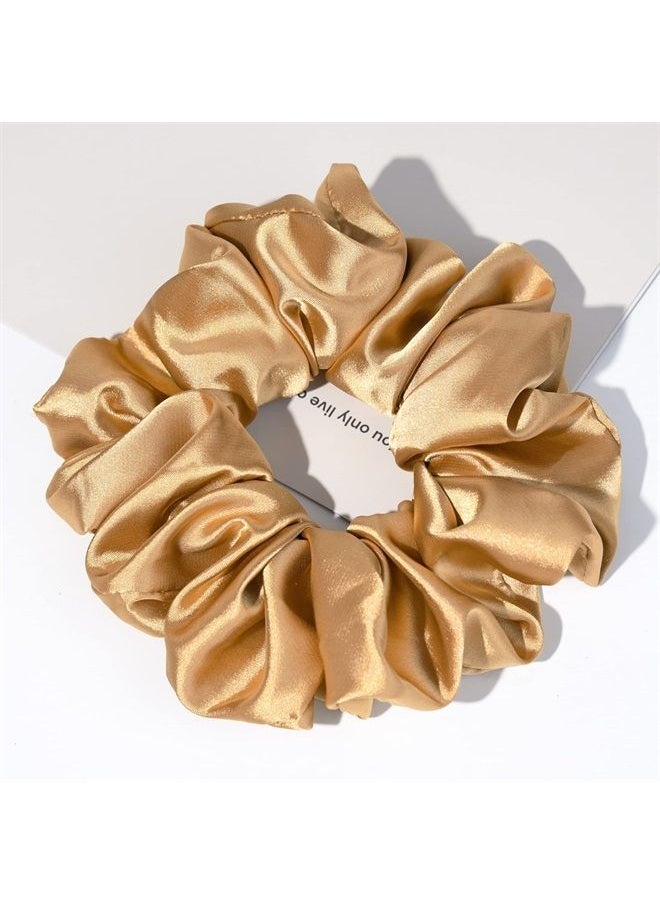 CEELGON - XL Big Silk Scrunchies for Women CEELGON Extra Large Scrunchie Satin Oversized Silk Thick Elastic Fluffy Hair Ties Jumbo Gigantic Soft Chiffon Cute Scrunchy Hair Scrunchies 6 Pack - Image 1