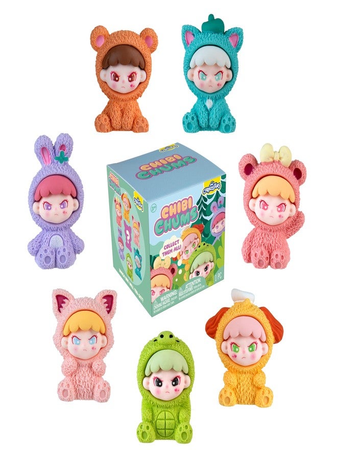 The Orb Factory ORB Chibi Chums Blind Box 3 Pack - Collectible Mini Doll Figures - 3 Individual Themed Dolls Wearing Pastel Animal Outfits - Cute Collectible Toys for Birthdays, Party Favors, Gifts, Home Decoration - Image 1