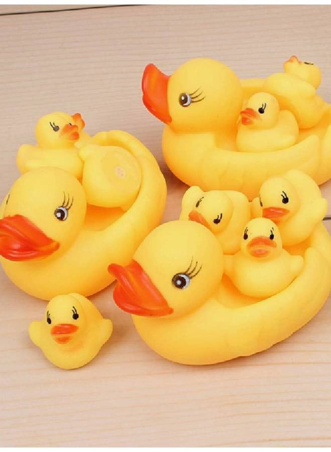 4pcs/set Mother and Baby Yellow Rubber Bath Ducks for Child - Image 4