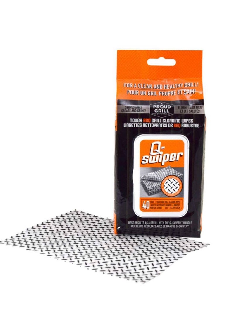 Q-Swiper Grill Cleaner Wipe Set 40 Pcs