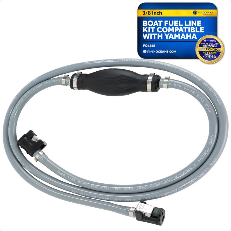 Five Oceans Marine Boat Fuel Line Kit with Yamaha, 3/8-Inch x 6-Foot, EPA/CARB Approved, Leakproof, Outboard Fuel Line - FO4285 - Image 1