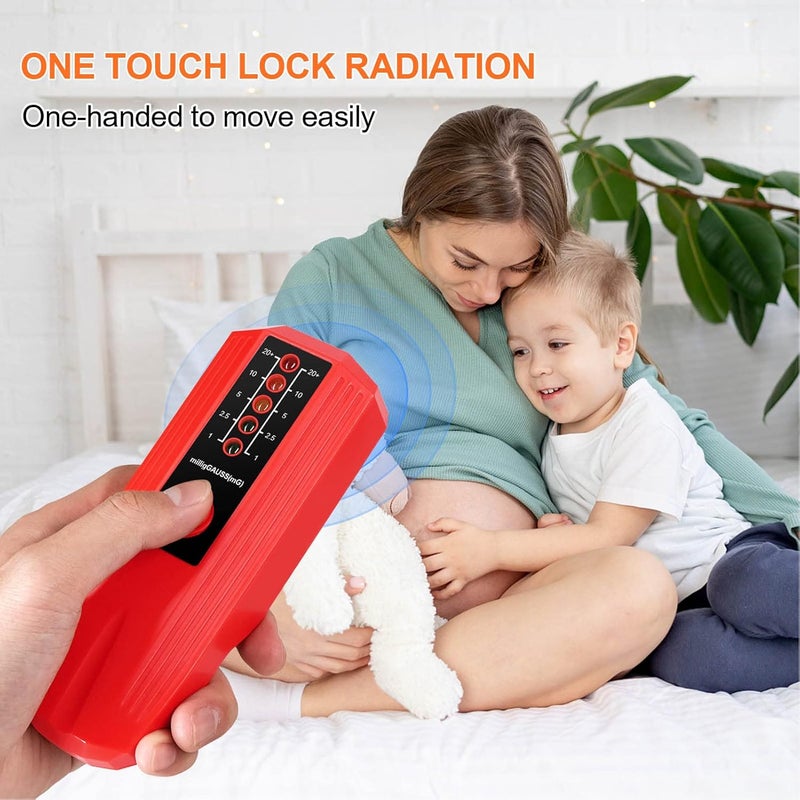 EMF Meter with 5 LED Indicator, Electromagnetic Radiation Tester for Magnetic Field Detector, Prevent Harmful Effects, Portable EMF Detector for TV, Computer, Microwave, 5010000 - Image 3