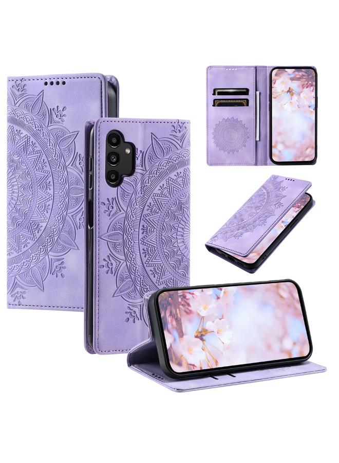 S-TOP Case For Samsung Galaxy A32 5G / M32 5G Totem Embossed Magnetic Leather Phone Case - Image 1