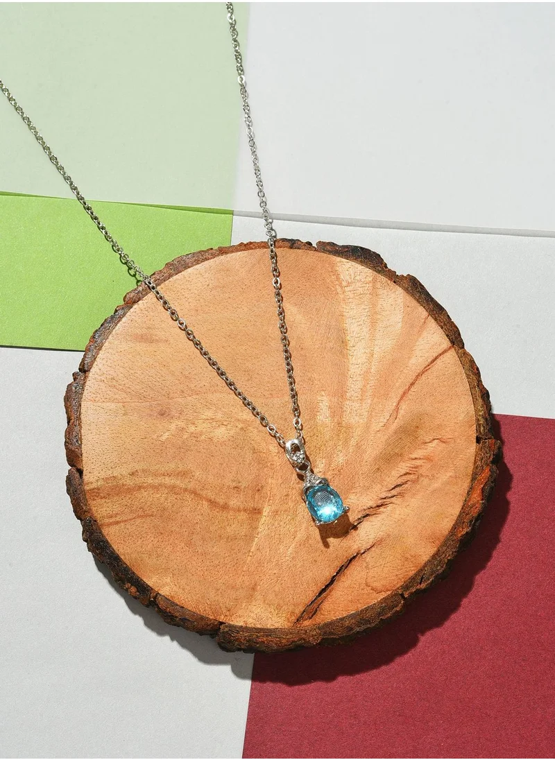 SOHI Silver Plated Designer Pendant Chain