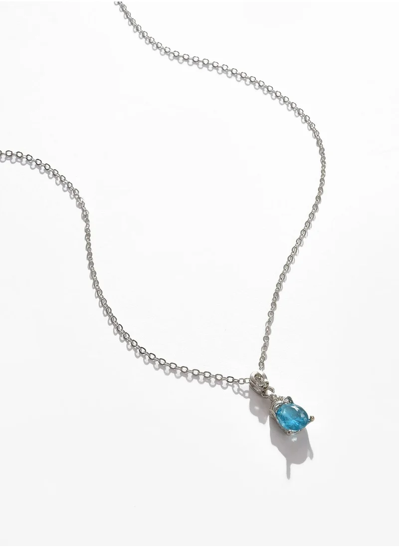 SOHI Silver Plated Designer Pendant Chain