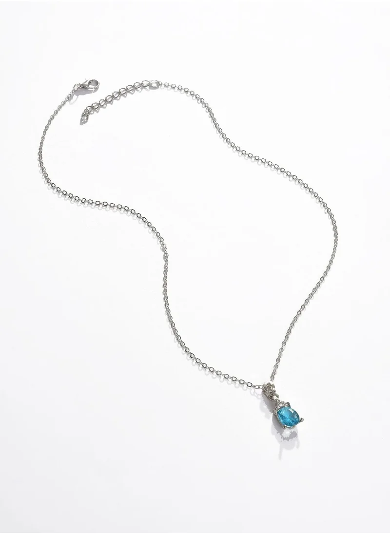 SOHI Silver Plated Designer Pendant Chain