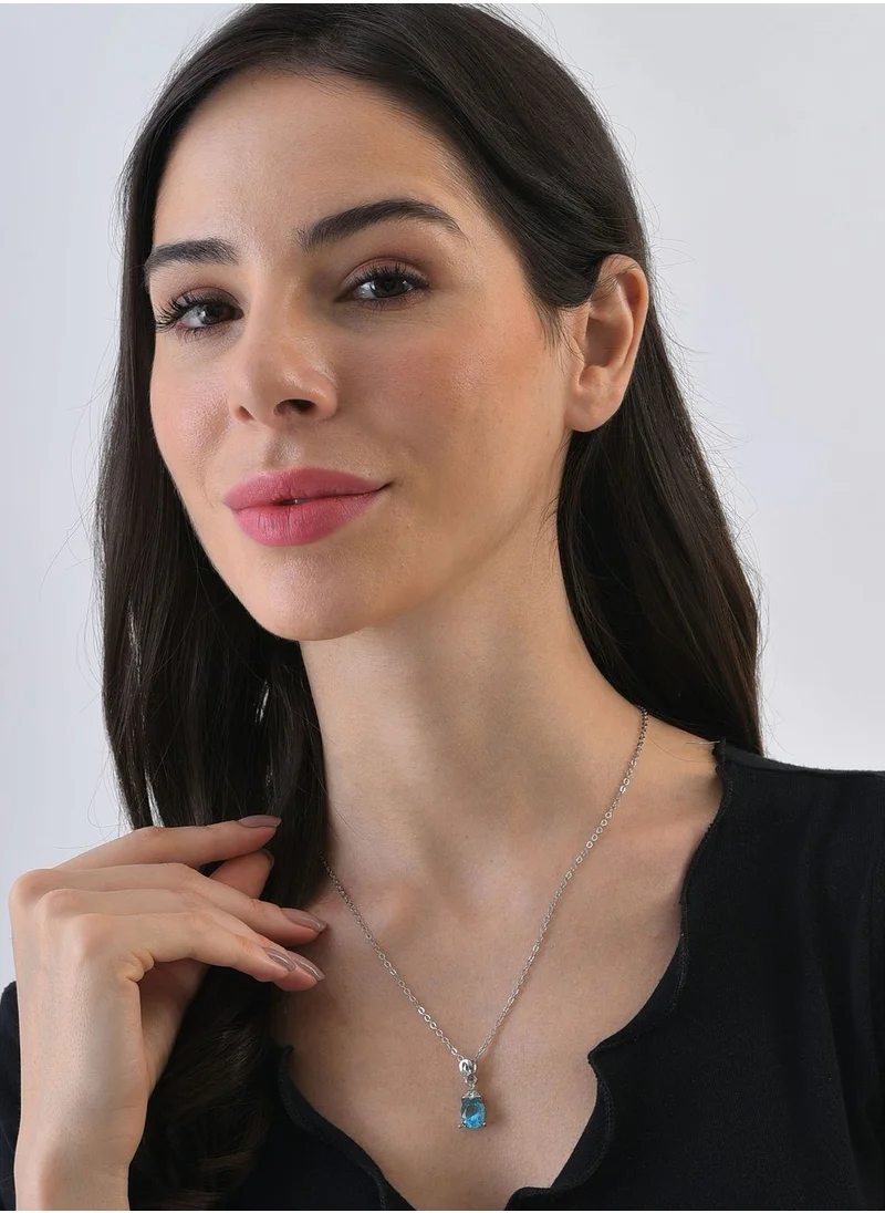 SOHI Silver Plated Designer Pendant Chain