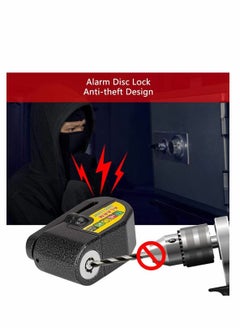 Excefore Disc Brake Lock Alarm Motorcycle Lock, Anti-theft Motorbike Alarm Disc Lock, Waterproof 110DB Alarm Sound Bicycles Scooters Brake Disc Wheel Lock with Reminder Cable  - Image 4