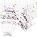 OBUSATT 3Pcs Butterfly Baby Shower Tablecloth Supplies A Little Butterfly is On The Way Baby Girl Party Disposable Plastic Table Cover Pink Floral Princess Girl Party Decoration - Image 3