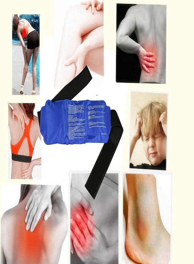 ISHWANKU عبوة جل قابلة لإعادة الاستخدام من إيشوانكو لتخفيف آلام الكتف والكاحل والركبة، مزودة بحزام قابل للتعديل - أسود - Image 3