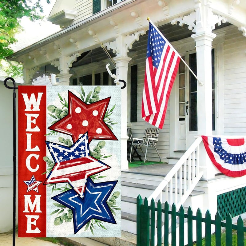 Agroon 4th of July Garden Flag 12x18 Inch, Double Sided Flag for Yard Outdoor Decoration - Image 4