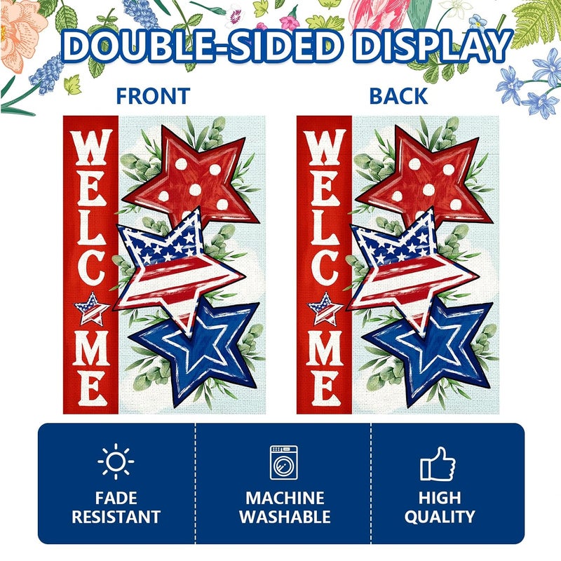 Agroon 4th of July Garden Flag 12x18 Inch, Double Sided Flag for Yard Outdoor Decoration - Image 5