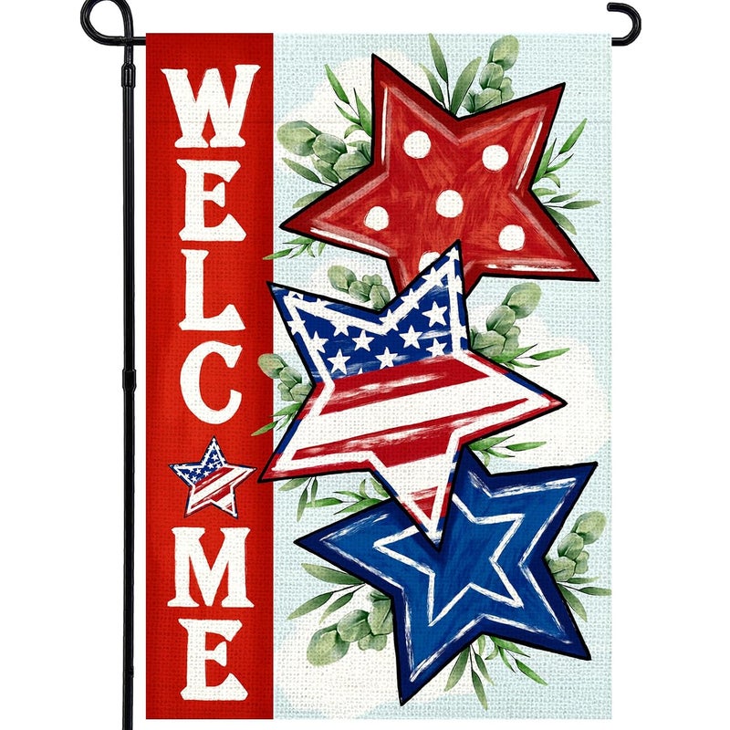 Agroon 4th of July Garden Flag 12x18 Inch, Double Sided Flag for Yard Outdoor Decoration - Image 1