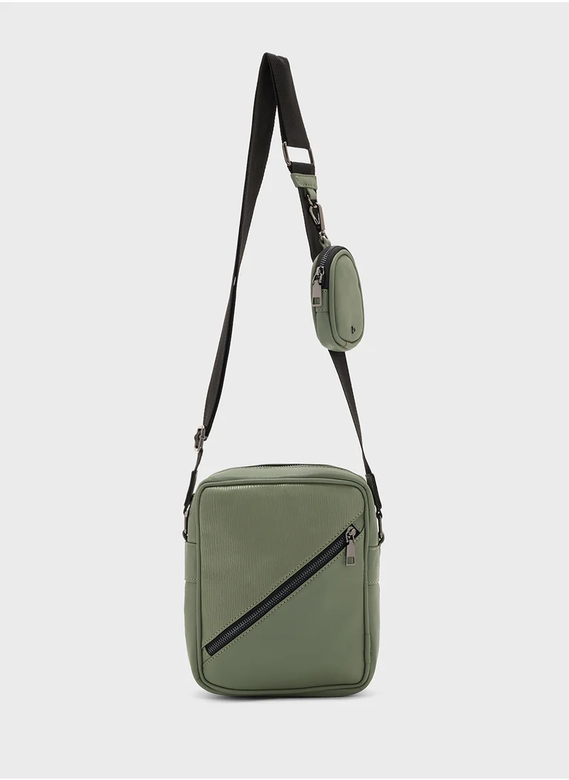 روبرت وود Crossbody Messenger Bag With Mini Pouch