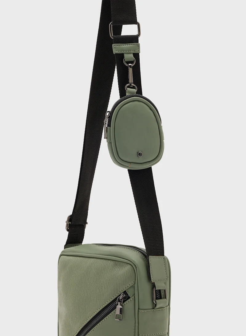 روبرت وود Crossbody Messenger Bag With Mini Pouch