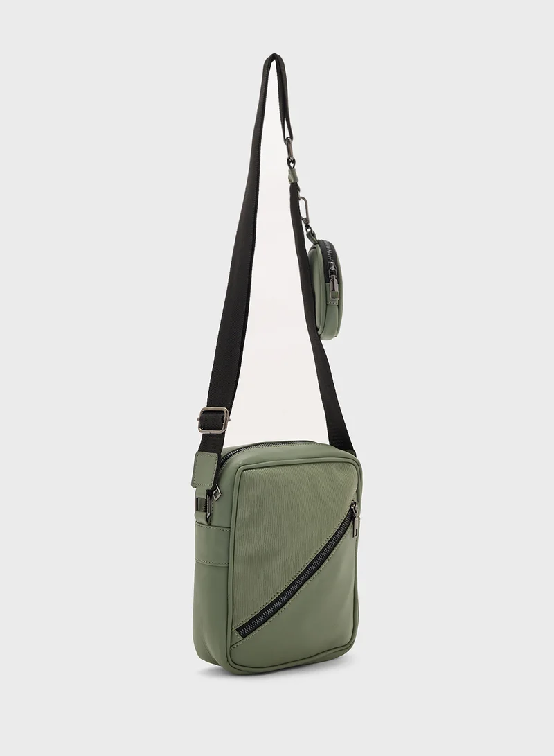 روبرت وود Crossbody Messenger Bag With Mini Pouch