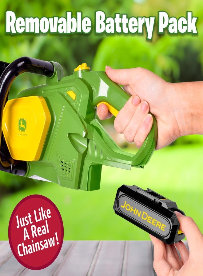 John Deere Power Tools Chainsaw Toy, Construction Tool with Lights and Sounds, Pretend Play Toy for Boys - Image 4