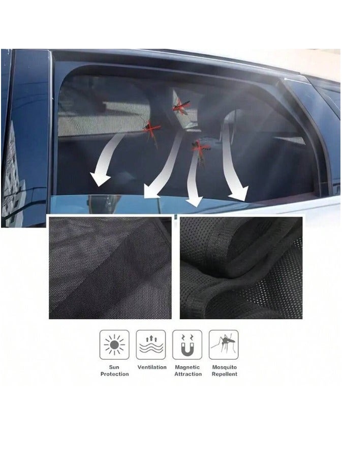 2pcs Car Rear Side Window Sunshades Heat Insulation UV Protection Car Sun Shades - Image 3