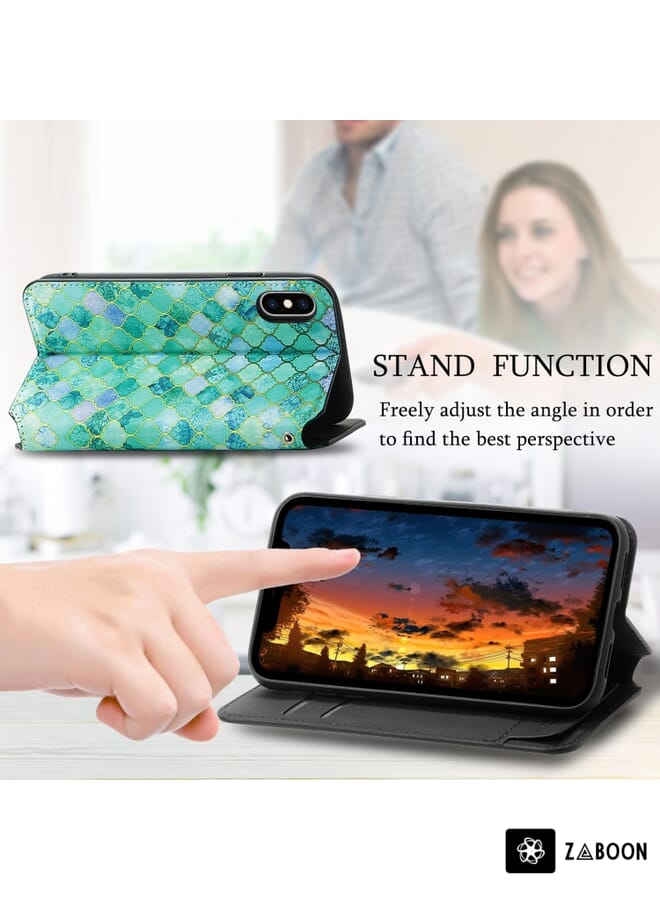 Zaboon Protective Case For iPhone X / XS Colorful Magnetic Horizontal Flip PU Leather Case with Holder & Card Slot & Wallet - Image 3