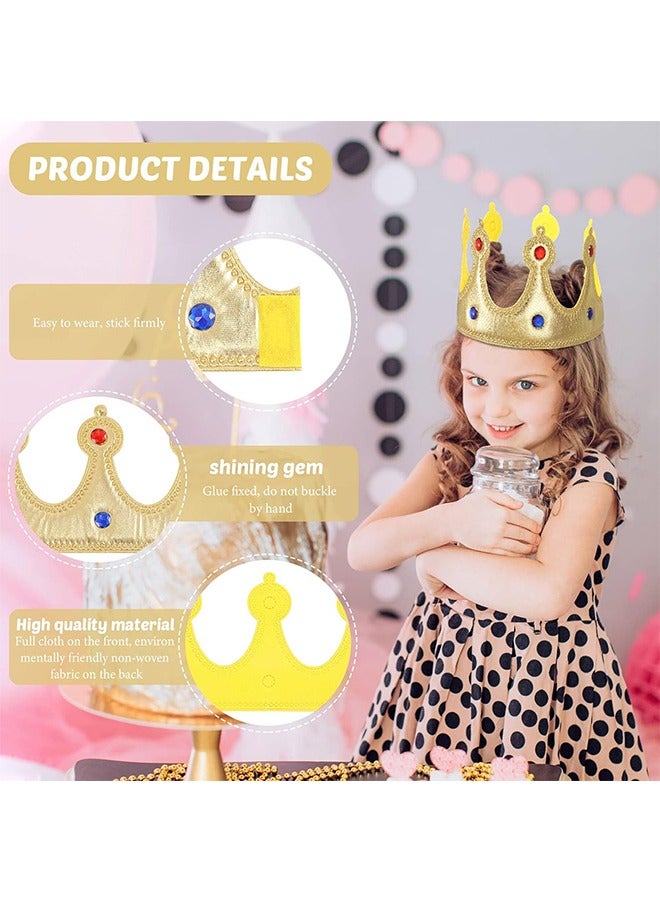 Beyond 4 Pcs Kids Party Gift King Crown, Adjustable Party Hats, Costume Props Accessory (Golden)  - Image 4