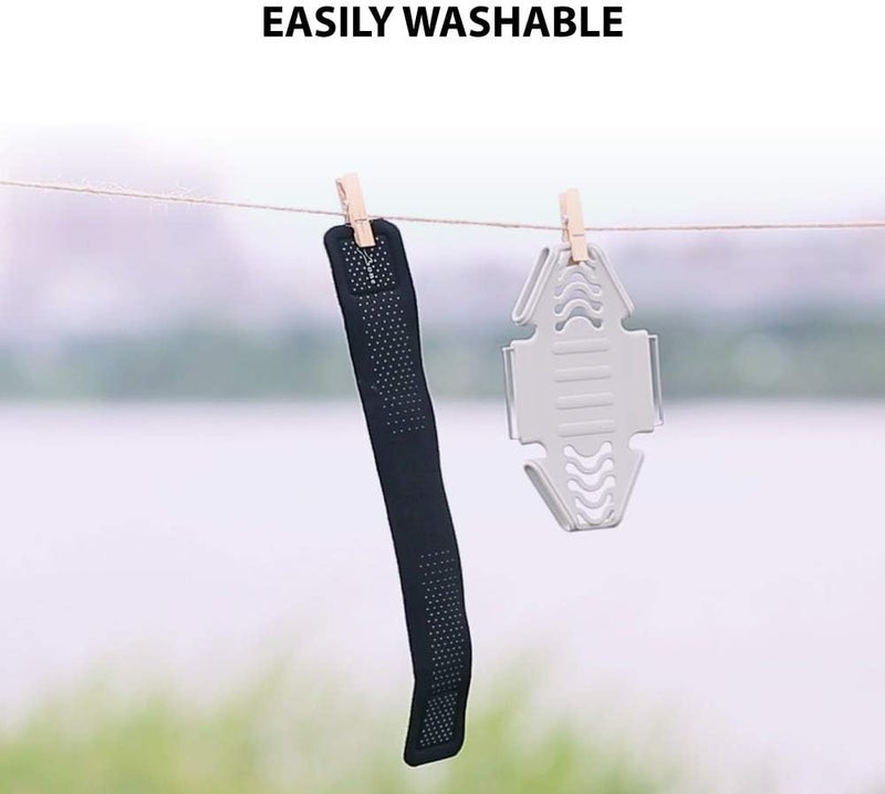 BONE COLLECTION 【Bone】 Run Tie Running Armband Phone Holder, Cell Phone Arm Band for iPhone 14 13 12 11 Pro Max Mini XS XR X 8 7 6 Plus Samsung Galaxy S10 S9 Smartphone (Combo Set/Black/ 6.3-7.5"+ 7.9-9.8"+ 9.8-14") - Image 5