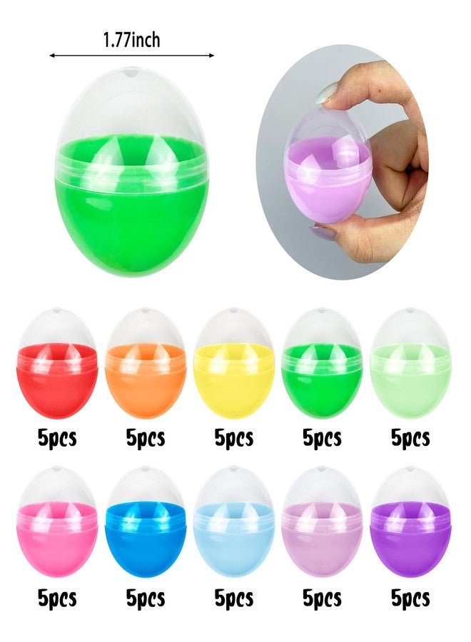 XIPEGPA 50 PCS 1.77 Inches Colorful Capsules Round Plastic Containers for Classroom Rewards Goodie Bag Birthday Party Favors - Image 2