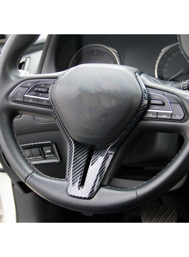 Fewshaw Steering Wheel Cover Molding Trims Accessoriess for Infiniti Q50 2014-2023 QX50 QX55 Q60 2017-2023 (Carbon Fiber Pattern) - Image 2