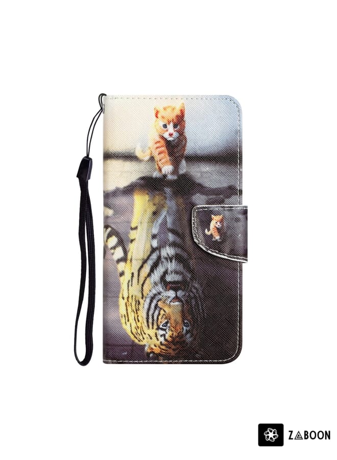 Zaboon Protective Case Cover For Samsung Galaxy A03s Colored Drawing Leather - Image 2