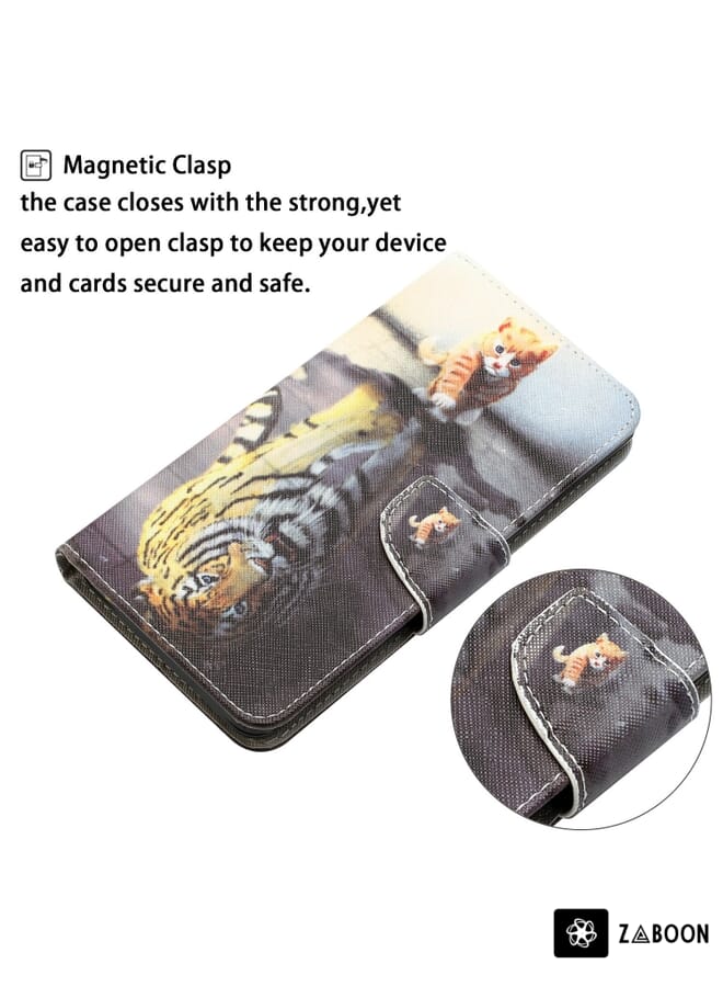 Zaboon Protective Case Cover For Samsung Galaxy A03s Colored Drawing Leather - Image 5