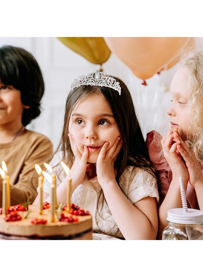 التيجان الفضية والتيجان للنساء الفتيات ، كريستال عيد ميلاد الملكة التيجان مع مشط حجر الراين الأميرة تاج الشعر تاج الزفاف للعرائس - Image 5