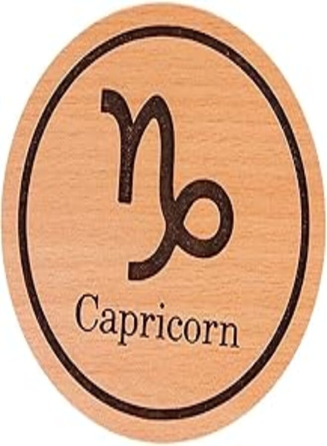 Laser Crafts Capricorn Logo Laser Engraved Wood Coaster 3.5" Diameter
